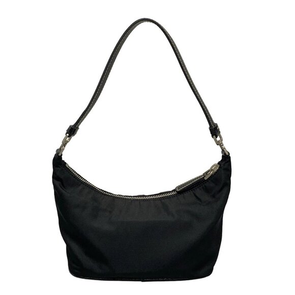 Auth PRADA - BR1268 Black Nylon Leather Handbag - Picture 2 of 16